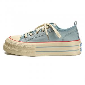 Кеды, скейтборд обувь женская низкая Zun'Er, светло-голубой