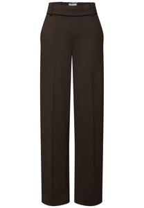 Обычные плиссированные брюки STREET ONE, шоколадный/темно-коричневый
