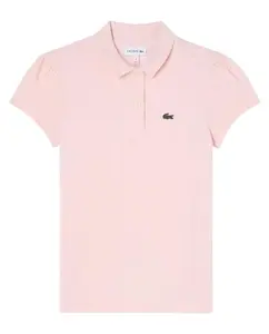 Маленькая футболка-поло для девочки Lacoste, розовый