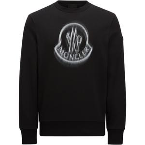 Свитшот с принтом логотипа Moncler, черный