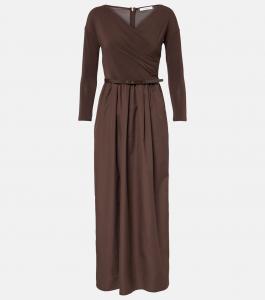 Платье макси с поясом Kaiser Max Mara, Caffe