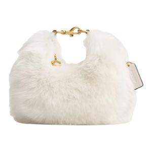 COACH Кожаная наплечная сумка через плечо маленького размера женская белая