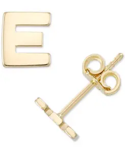 Серьги-Гвоздики Initial из 10-каратного золота Macy'S, e