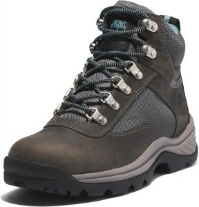 Женские белые водонепроницаемые походные ботинки Timberland Ledge Mid со шнуровкой, Medium Grey Full-Grain