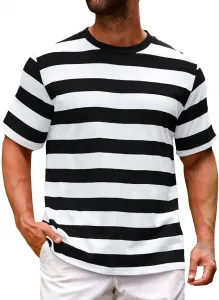 Мужская полосатая футболка Heavyweight Crewneck, классический крой, повседневная