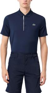 Lacoste мужская спортивная поло Regular Fit с защитой от ультрафиолета для гольфа, Navy Blue/White