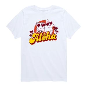 Футболка с рисунком «Губка Боб Алоха Патрик» для мальчиков 8–20 лет Nickelodeon, белый