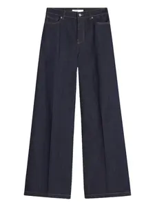 Джинсы с высокой талией и широкими штанинами Maison Kitsuné, синий