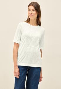 Блуза Street One Studio MIT TONALEM , Weiß/Off-White