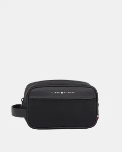 Мужской несессер из искусственной кожи с дизайном логотипа на передней стороне Tommy Hilfiger, черный