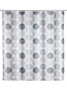 Wenko Шторка для душа "В точках" серо-розового цвета - (Д)200 x (Ш)180 см