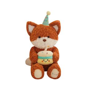 Плюшевая кукла Labi Tai Collection Bear Warrior высотой 40 см, плюшевая игрушка Guardian Cake Fox XIWANTONG