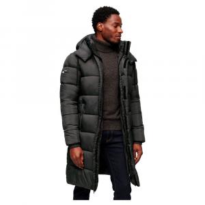 Куртка Superdry Rips Longline Puffer, коричневый