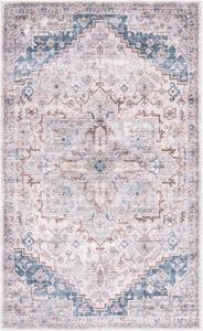 Ковер SAFAVIEH, 183 x 275 см, коллекции Montana - Grey/Blue, геометрический рисунок, идеален для помещений с высокой проходимостью в гостиной, спальне, столовой (MNT123F)