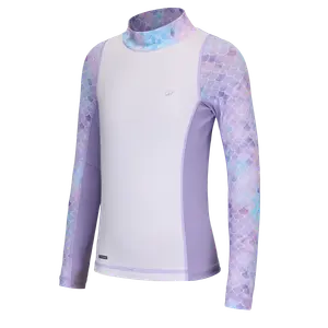 Футболка с длинным рукавом для девочек Surf Sun Protection 500 - MERMAID PURPLE OLAIAN