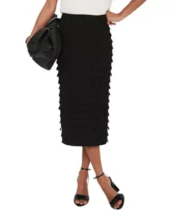 Женская фактурная юбка-карандаш Mint Velvet, черный
