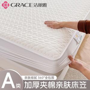 Jie Liya Простыня на резинке 180х200 см для матраса 5-25 см, стеганая, цвет Benbai - Heart Pattern