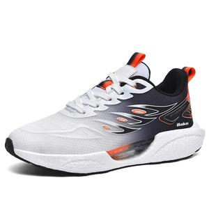 BAKE Амортизирующие нескользящие дышащие низкие кеды унисекс белый черный оранжевый, цвет White Black Orange