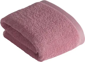 Полотенце для сауны Vossen "High Line", (1 шт.), с вышивкой логотипа 100х150 см (1 шт.), цвет altrosa