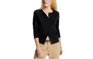 Tommy Hilfiger Кардиган на пуговицах Solid, цвет Dark Sable, женский, черный