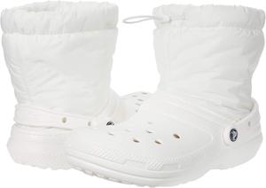 Унисекс ботинки Crocs Classic с подкладкой Neo Puff, белый