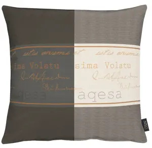 АПЕЛЬТ декоративная подушка "Тарент", чехол на подушку с наполнителем, 1 шт APELT 45х45 см, коричневый/черный/белый