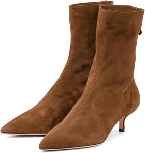 Женские ботильоны на низком каблуке с зауженным носком, под искусственную замшу, с задней молнией, для вечеринок и свиданий, сезон осень-зима Wrynthevia, Camel