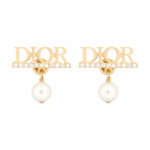 DIOR Золотые металлические серьги для женщин Gold