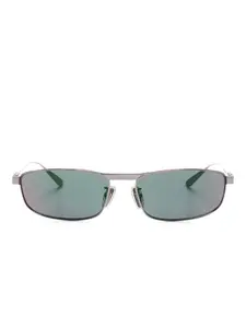 Солнцезащитные очки в прямоугольной оправе Balenciaga Eyewear, серый