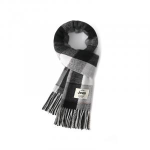 Jeep Искусственный кашемировый вязаный шарф унисекс, Black Gray