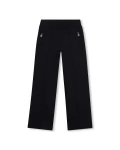 Брюки для девочки-ребенка однотонного синего цвета Marc Jacobs