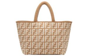 Сумка-шоппер из кашемира, шоппер, женская сумка Tubas коричневый FENDI