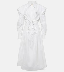 Платье миди Кейт из хлопкового поплина Vivienne Westwood, белый