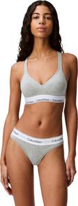 Современные женские хлопковые стринги Calvin Klein, Grey Heather