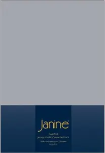 Простыня на резинке Janine Design из эластичного джерси (для кроватей с пружинным блоком) TOPPER 5001, цвет платина, размер 100x200 см Original Janine