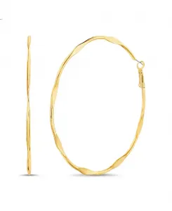 Кованые серьги-кольца золотистого оттенка Kensie, gold