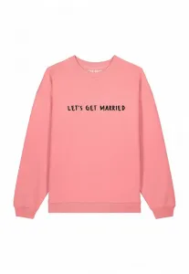 Свитшот унисекс оверсайз с вышивкой на тему брака Mira Paris, Pink