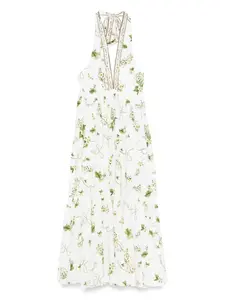 Платье из органического хлопка с цветочным принтом Camilla, белый