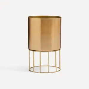 Металлический горшок с опорой Pireo El Corte Inglés, золото