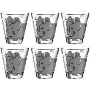 Детский стакан BAMBINI Слон 215 мл, набор из 6 штук Leonardo, мультиколор