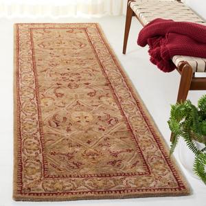 Ковер-ковер-дорожка SAFAVIEH, 77 x 427 см, коллекции Persian Legend, Moss & Beige, ручной работы из традиционной шерсти, идеален для помещений с высокой проходимостью в гостиной, спальне (PL819G)