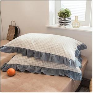 ZUIAI Наволочки Cotton Simple Lattice мягкие чехлы для подушек