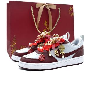 Nike Кроссовки для скейтбординга Court Borough Blissful Union с амортизацией, износостойкостью и противоскользящим покрытием, низкие, унисекс, красные