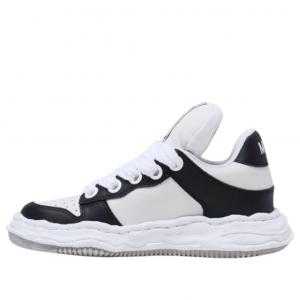 Пуховик Maison Mihara Yasuhiro Wayne Low Leather Puffer 'Black White'