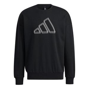 Толстовка Men's adidas St Logo Sweat Logo Printing Sports Round Neck Pullover Black, черный