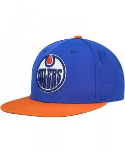 Мужская синяя бейсболка Edmonton Oilers Core Team Ground 2.0 Snapback Mitchell & Ness