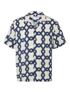 Свободная рубашка 16088360 Selected Homme, синий