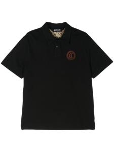 Just Cavalli рубашка поло с вышитым логотипом, черный