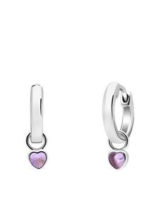 Lucardi Серьги в форме сердца из серебра 925 пробы