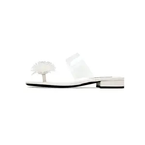 Женские тапочки-слайды с резиновой подошвой, устойчивые к истиранию 73Hours, White